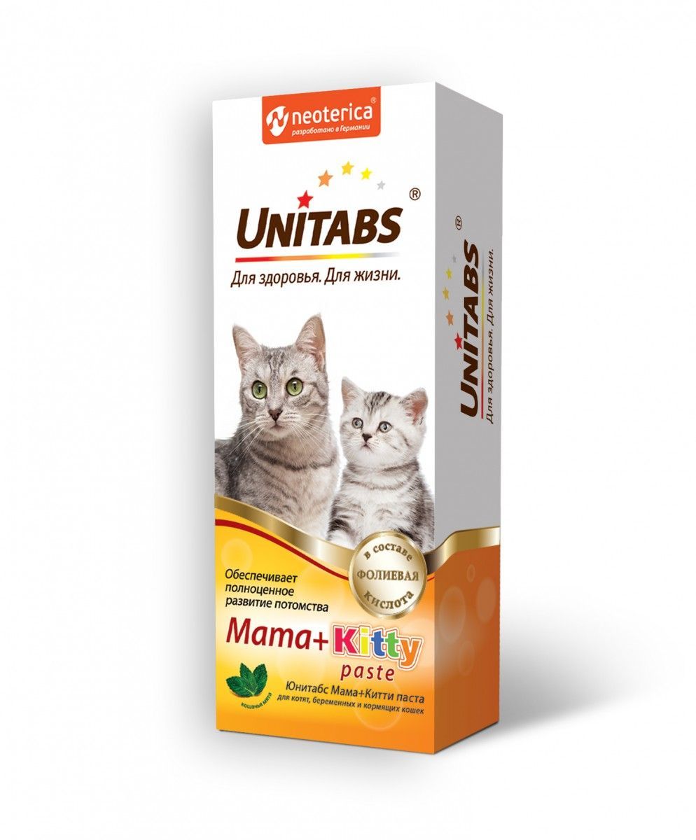 Юнитабс д/к Mama+Kitty с фолиевой кислотой паста 120 мл.