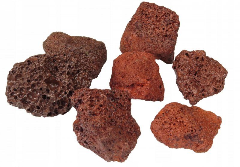 Камень PRIME Красный вулканический S 5-10 см