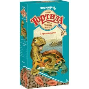 Тортила - Мax 70гр корм д/круп.вод.черепах с креветкамиЗоомир