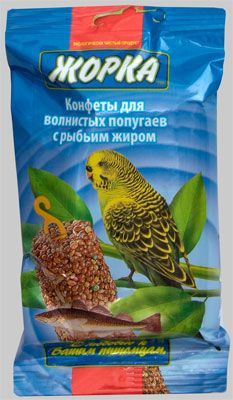 ЖОРКА конфеты д/попугаев РЫБИЙ ЖИР (2шт) 100г