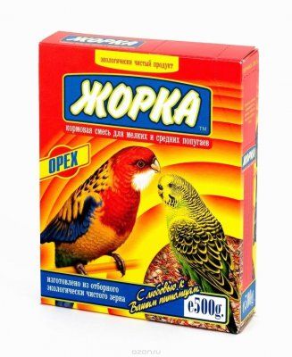  мелких и средних попугаев ЖОРКА 500 гр. ОРЕХ