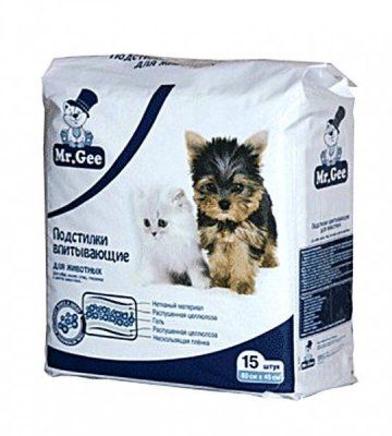 Подстилки Mr.Gee на гелевой основе 45*60 15шт