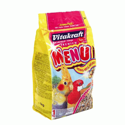 Корм д/сред.попугаев Vitakraft Menu 1кг универсальный