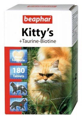Беафар Киттис 180т д/к Таурин+биотин сердечки