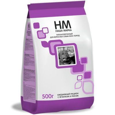 Наша марка д/собак ягненок 500 гр.