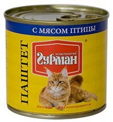 Консервы для кошек Четвероногий Гурман 240 гр. (птица) 