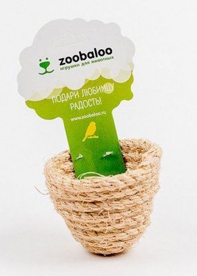 Гнездо объемное сизаль (10*6см) ZOOBALOO