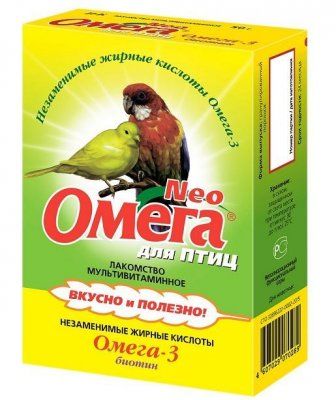 Омега Нео д/птиц биотин, омега-3 40 таб.