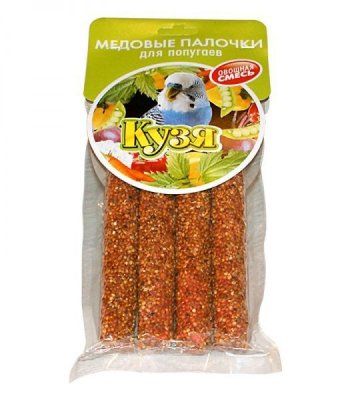 КУЗЯ палочки д/попугаев Овощная смесь (4 шт)
