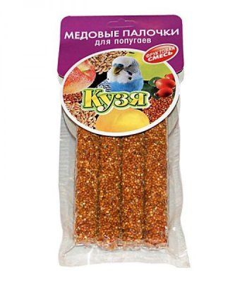 КУЗЯ палочки д/попугаев Фруктовая смесь (4 шт)