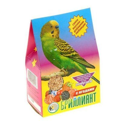 Бриллиант д/мелких попугаев 400 гр. с ягодами