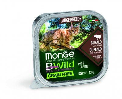 Монже д/к Bwild Graifree 100г ламистер (буйвол с овощами)