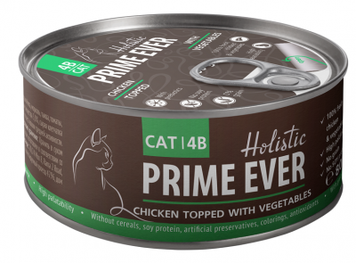 Prime Ever  д/к консервы цыпленокс овощами  80 гр. ж/б