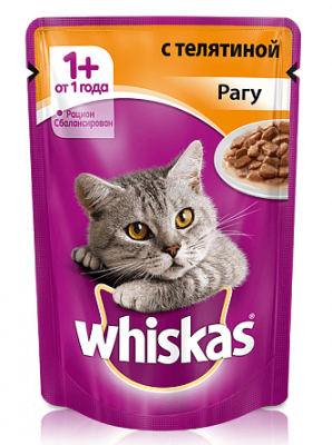 Вискас д/к 85 гр. рагу с телятиной