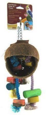 Игрушка д/птиц Кокос с веревками 36*10 см