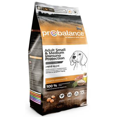 Пробаланс дс средних и мелких пород Immuno Small&Medium 15 кг.