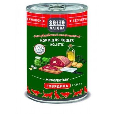 Солид д/к Холистик говядина 340 гр. ж/б