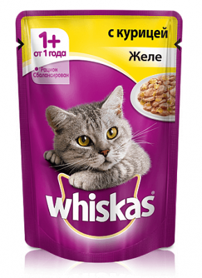 Вискас д/к 85 гр (желе с курицей)